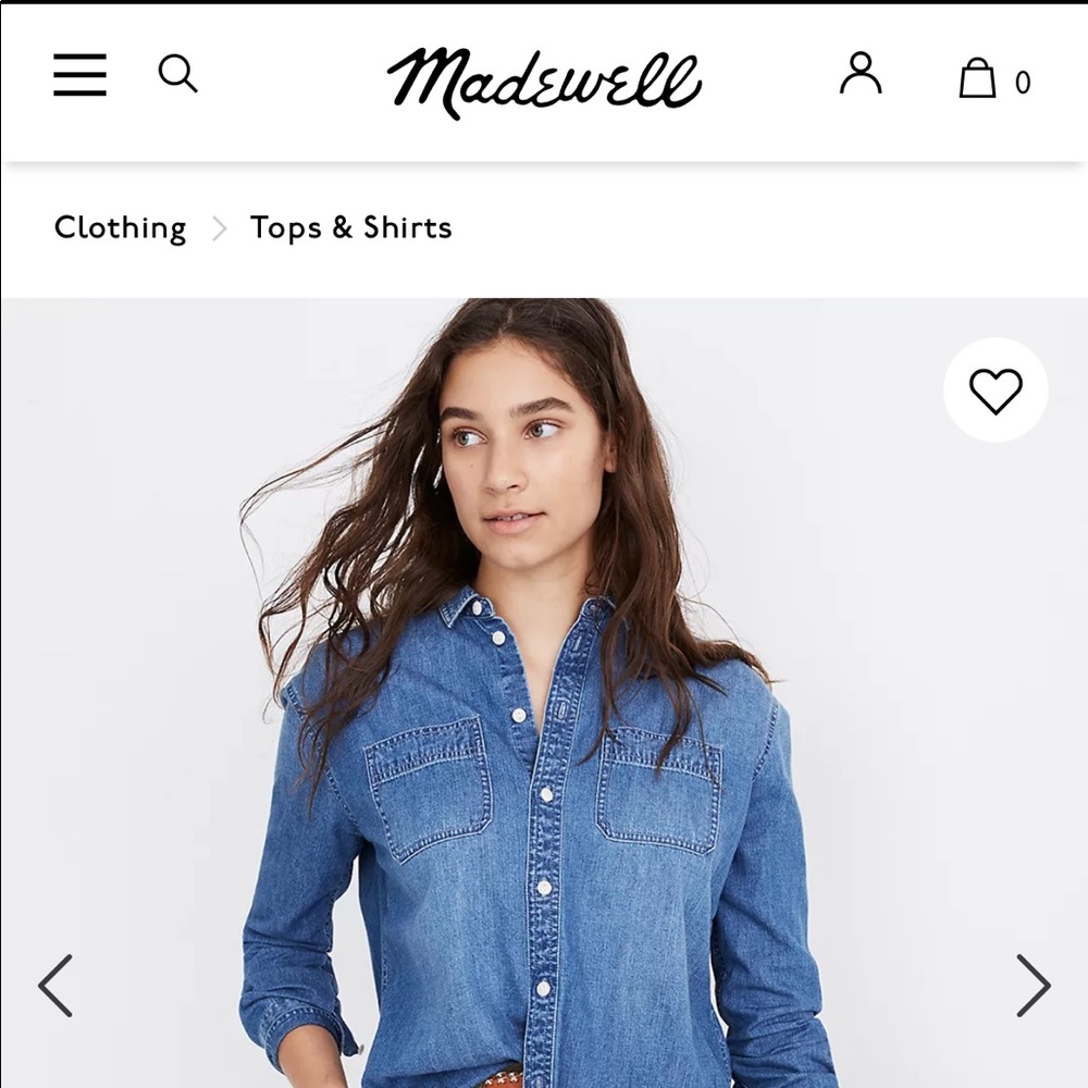 Madewell button down; OFFERS WELCOMED